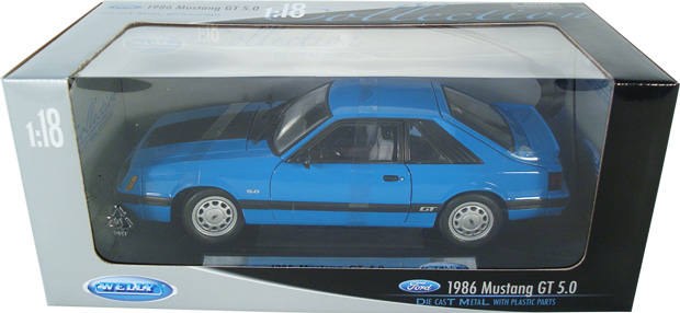 1986 Mustang GT 5.0 - Blue (Welly) 1/18
