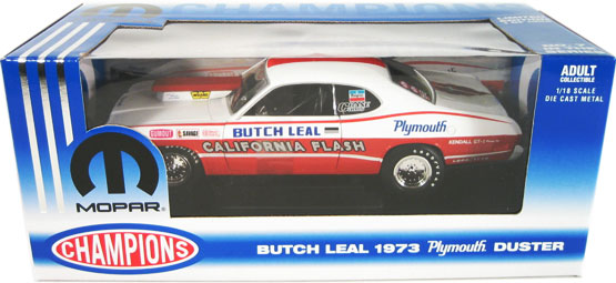 1973 Plymouth Duster Pro Stock - Butch Leal 'California Flash' (MIC) 1/18