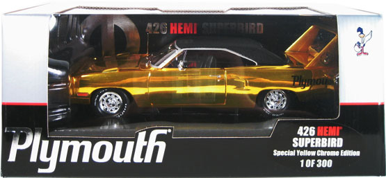 1970 Plymouth Superbird 426 Hemi - Yellow Chrome 1 of 300 (Diecast Collectibles) 1/18