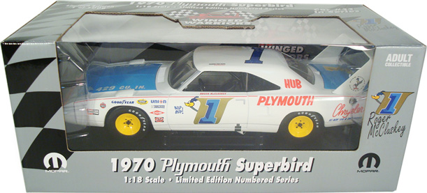 1970 Plymouth Superbird Roger McCluskey #1 (MIC) 1/18