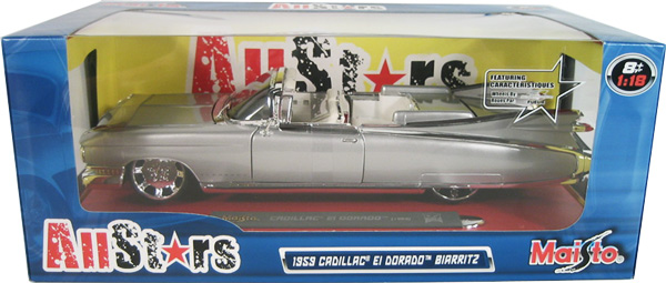 1959 Cadillac El Dorado Biarritz - Silver (Maisto All-Stars) 1/18