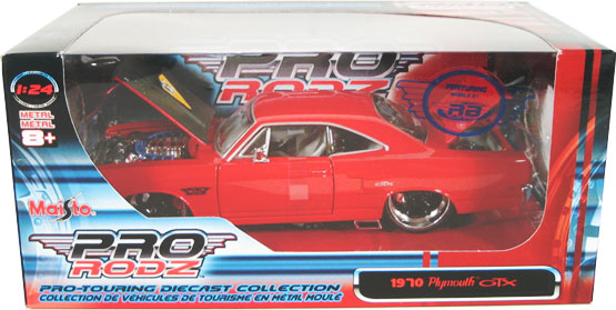 1970 Plymouth GTX - Fire Red (Maisto Pro Rodz) 1/24