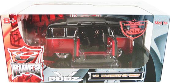 VW Samba Van - Red (Maisto G-Ridez) 1/25