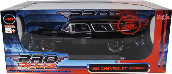 1955 Chevy Nomad Bel Air - Black (Maisto Pro-Rodz) 1/18