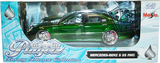 AMG Mercedes-Benz S 55 Class - Green (Maisto Playerz) 1/18