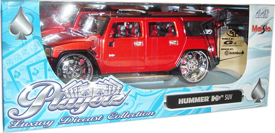 2003 Hummer H2 SUV - Liquid Red (Maisto Playerz) 1/18