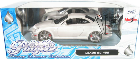 2002 Lexus SC430 - White (Maisto Playerz) 1/18