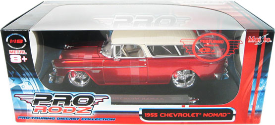 1955 Chevrolet Nomad - Metallic Red (Maisto Pro Rodz) 1/18