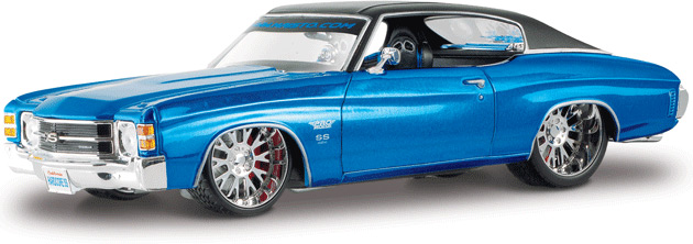 1971 Chevy Chevelle SS454 - Liquid Light Blue (Maisto Pro Rodz) 1/18