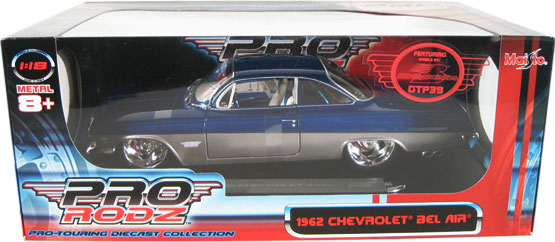 1962 Chevy Bel Air - Blue w/ Silver (Maisto Pro Rodz) 1/18