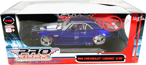 1968 Chevrolet Camaro Z28 - Blue w/ Flames (Maisto Pro Rodz) 1/18