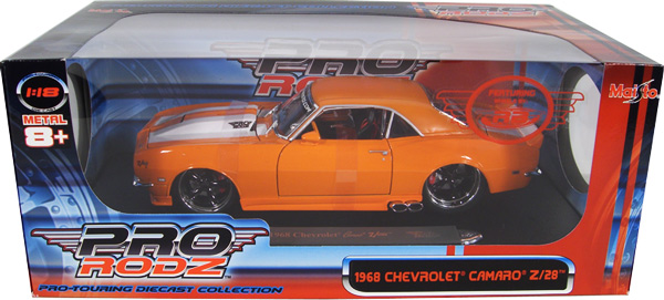 1968 Chevy Camaro Z28 - Orange (Maisto Pro Rodz) 1/18