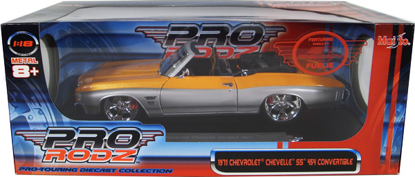 1971 Chevy Chevelle SS 454 - Orange w/ Silver (Maisto Pro-Rodz) 1/18