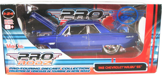 1965 Chevy Malibu SS - Blue (Maisto Pro Rodz) 1/24