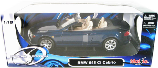 BMW 645 Ci Cabrio - Metallic Blue (Maisto) 1/18