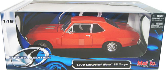 1970 Chevy Nova SS 396 - Orange (Maisto) 1/18