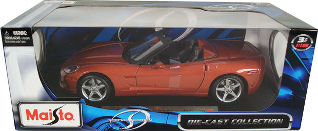 2005 Chevrolet Corvette Convertible - Orange (Maisto) 1/18