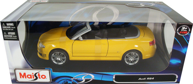 Audi RS4 Cabriolet - Yellow (Maisto) 1/18