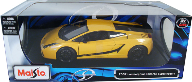 2007 Lamborghini Gallardo Superleggera - Yellow (Maisto) 1/18