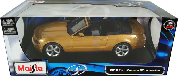 2010 Ford Mustang GT Convertible - Yellow Jacket Metallic (Maisto) 1/18