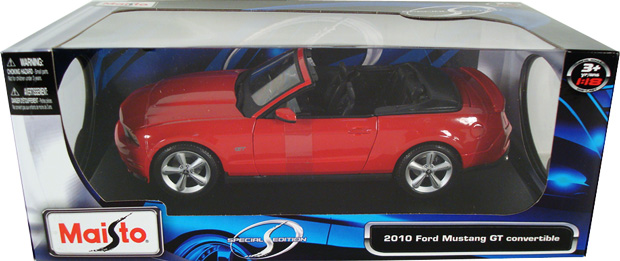 2010 Ford Mustang GT Convertible - Torch Red (Maisto) 1/18