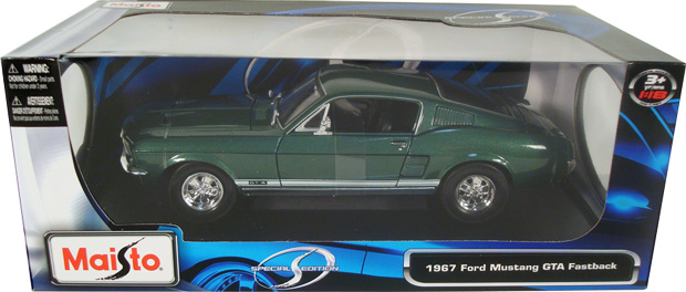 1967 Ford Mustang GTA Fastback - Green (Maisto) 1/18