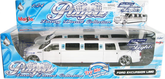2003 Ford Excursion Limousine - White (Maisto Playerz) 1/24