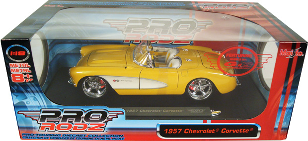 1957 Chevy Corvette - Yellow (Maisto Pro-Rodz) 1/18