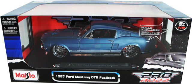 1967 Ford Mustang GTA Fastback - Blue (Maisto Pro-Rodz) 1/18
