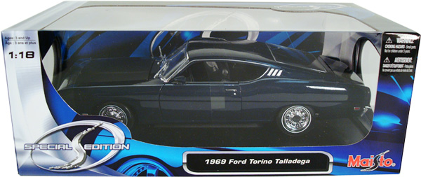 1969 Ford Torino Talladega - Blue (Maisto) 1/18