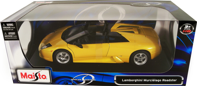 Lamborghini Murcielago Roadster Spyder - Yellow (Maisto) 1/18