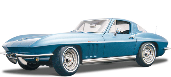 1965 Chevy Corvette Coupe - Marina Blue (Maisto) 1/18