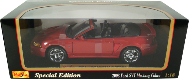 2003 Ford Mustang SVT Cobra Convertible - Red (Maisto) 1/18
