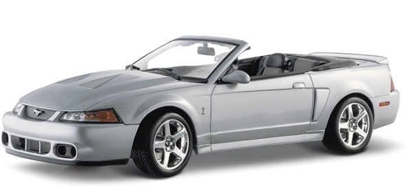 2003 Ford Mustang SVT Cobra Convertible - Silver (Maisto) 1/18