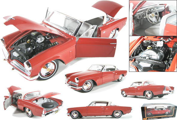 1953 Studebaker Starliner Coupe - Red (Maisto) 1/18