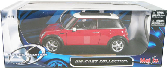 Mini Cooper - Red w/ Sun Roof (Maisto) 1/18