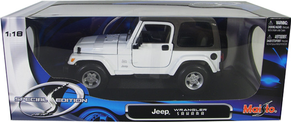 2003 Jeep Wrangler Sahara - White (Maisto) 1/18