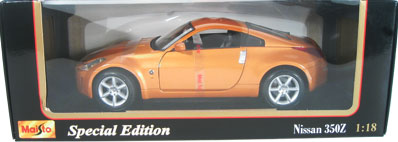 2003 Nissan 350Z - Sunset Orange (Maisto) 1/18