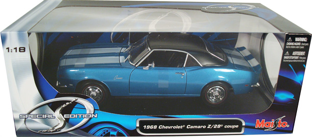 1968 Chevy Camaro Z28 Coupe - Blue (Maisto) 1/18