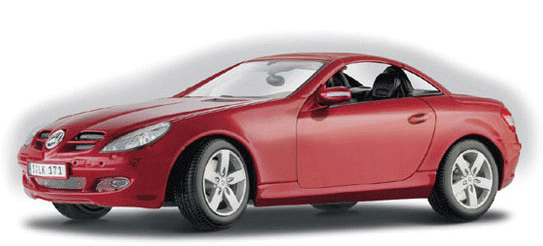 2004 Mercedes Benz SLK Class Hardtop - Red (Maisto) 1/18