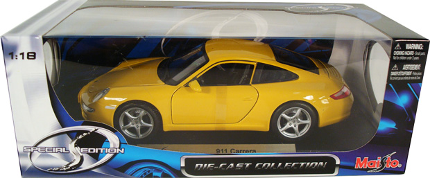 Porsche 911 Carrera - Yellow (Maisto) 1/18