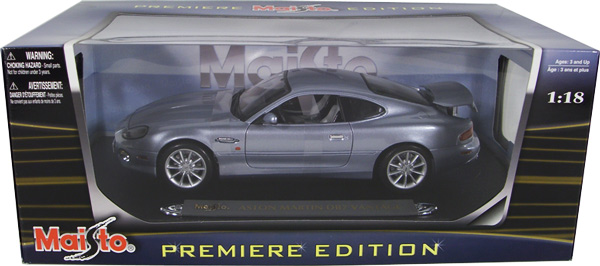 Aston Martin DB7 Vantage - Silver Blue Metallic (Maisto) 1/18