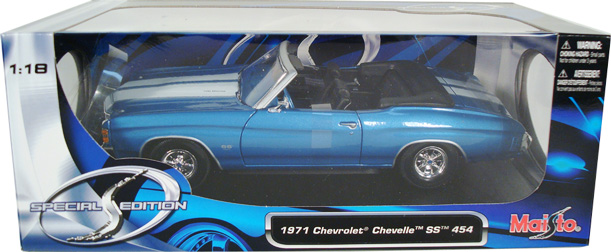 1971 Chevy Chevelle SS454 - Blue (Maisto) 1/18