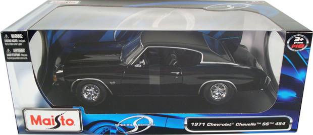 1971 Chevy Chevelle SS454 - Black (Maisto) 1/18