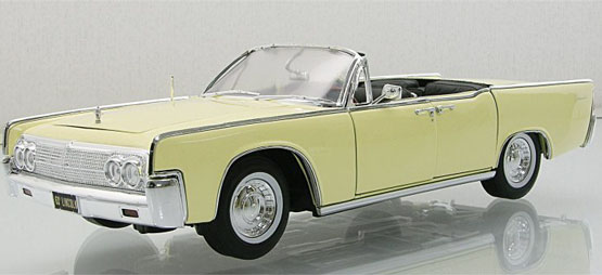 1963 Lincoln Continental Convertible - Yellow (Ricko Ricko) 1/18