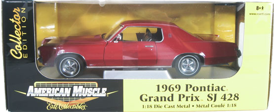 1969 Pontiac Grand Prix SJ 428 - Claret Red (Ertl American Muscle) 1/18