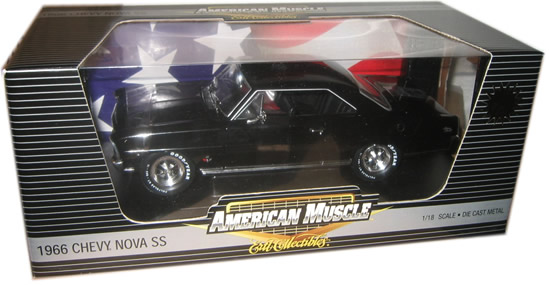 1966 Chevrolet Nova SS - Black (Ertl American Muscle) 1/18