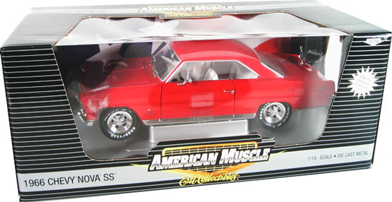 1966 Chevrolet Nova SS - Bright Red (Ertl American Muscle) 1/18