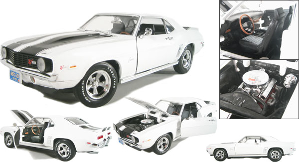 1969 Chevrolet Camaro Z-28 - White w/ Black Stripes (Ertl) 1/18