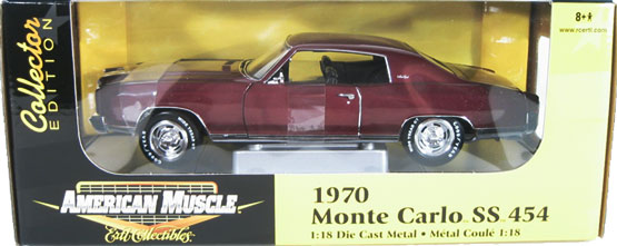 1970 Chevrolet Monte Carlo SS 454 - Black Cherry (Ertl American Muscle) 1/18